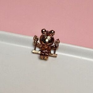 Vintage Avon “Swingin’ Sweetie” Girl on Swing Necklace – Gold-Tone – 1970s Cute